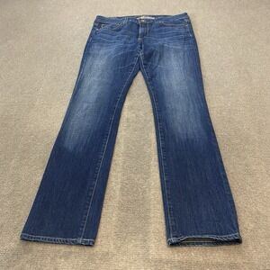 Big Star Kate Mid Rise Straight Jeans Women's 29R Fits 31x30 Blue Stretch Denim